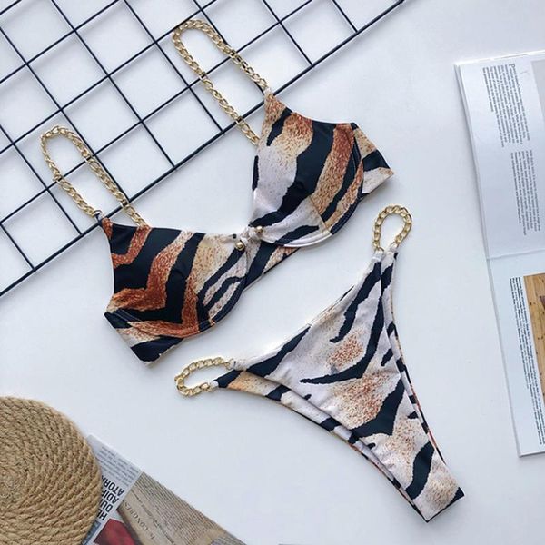 women's swimwear bikini women biquini push up swimsuit beachwear triangle low waist two piece chain buckle tiger leopard underwire, White;black
women's swimwear bikini women biquini push up swimsuit beachwear triangle low waist two piece chain buckle tiger leopard underwire, White;black