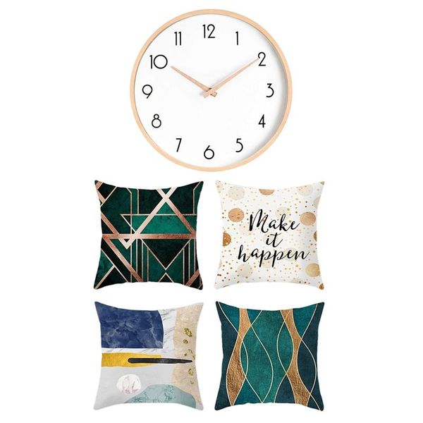 pillow case luda wall clock,silent non-ticking clock with 4pcs geometric series peachskin pillowcase
pillow case luda wall clock,silent non-ticking clock with 4pcs geometric series peachskin pillowcase