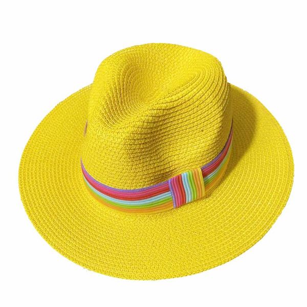 wide brim hats women summer rainbow belt yellow panama hat sun for lady man beach straw men uv protection cap chapeau femme 2021, Blue;gray
wide brim hats women summer rainbow belt yellow panama hat sun for lady man beach straw men uv protection cap chapeau femme 2021, Blue;gray