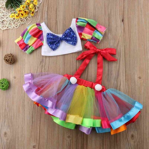 baby girl summer clothing set toddler kids circus party dress crop suspender outfits halloween clothes, White 
baby girl summer clothing set toddler kids circus party dress crop suspender outfits halloween clothes, White