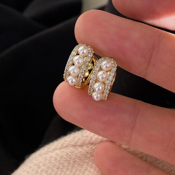 hoop & huggie 2021 korea sweet fashion geometry zircon golden metal pearl earrings for women girls aestheticjewelry dating party, Golden;silver
hoop & huggie 2021 korea sweet fashion geometry zircon golden metal pearl earrings for women girls aestheticjewelry dating party, Golden;silver