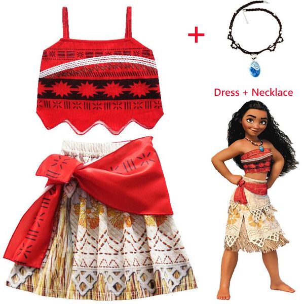 girl's dresses baby girls 2021 princess cosplay costume children vaiana dress with necklace for christmas halloween costumes kids gift, Red;yellow
girl's dresses baby girls 2021 princess cosplay costume children vaiana dress with necklace for christmas halloween costumes kids gift, Red;yellow