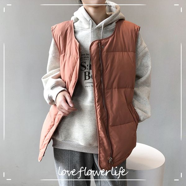cozok winter down jacket waistcoat for women without collar and loose korean vest coat 3091 210521, Black
cozok winter down jacket waistcoat for women without collar and loose korean vest coat 3091 210521, Black