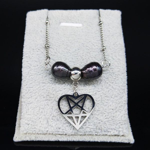 fashion satan freshwater pearls stainless steel necklace women silver color heart pentagram necklaces jewelry bisuteria n0119 pendant
fashion satan freshwater pearls stainless steel necklace women silver color heart pentagram necklaces jewelry bisuteria n0119 pendant
