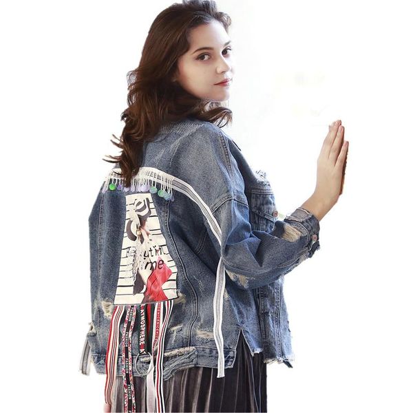 women's jackets 2021 spring fashion cool jeans jacket women sequin ribbon hole denim coats female short bomber, Black;brown
women's jackets 2021 spring fashion cool jeans jacket women sequin ribbon hole denim coats female short bomber, Black;brown