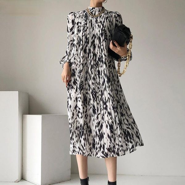 casual dresses spring elegant printed midi women stand collar color chic lace-up dress female full sleeve loosed vestidos, Black;gray
casual dresses spring elegant printed midi women stand collar color chic lace-up dress female full sleeve loosed vestidos, Black;gray