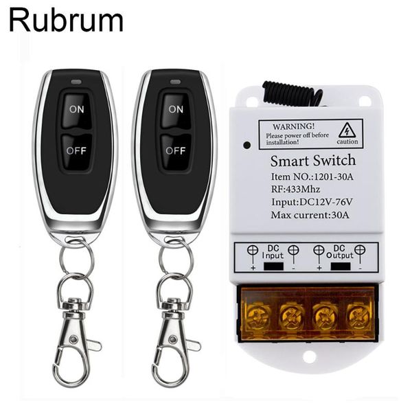 smart home control rubrum 433mhz 30a 1 ch dc 12v 24v 72v relay receiver remote switch and transmitter for car water pump power controller
smart home control rubrum 433mhz 30a 1 ch dc 12v 24v 72v relay receiver remote switch and transmitter for car water pump power controller