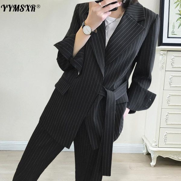 women's two piece pants plus size striped suit spring and autumn office casual jacket slim-fit cropped trousers 2-piece set, White
women's two piece pants plus size striped suit spring and autumn office casual jacket slim-fit cropped trousers 2-piece set, White