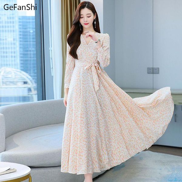 casual dresses 2021 spring autumn women long sleeve floral print chiffon dress fashion elegant slim office lady robe, Black;gray
casual dresses 2021 spring autumn women long sleeve floral print chiffon dress fashion elegant slim office lady robe, Black;gray