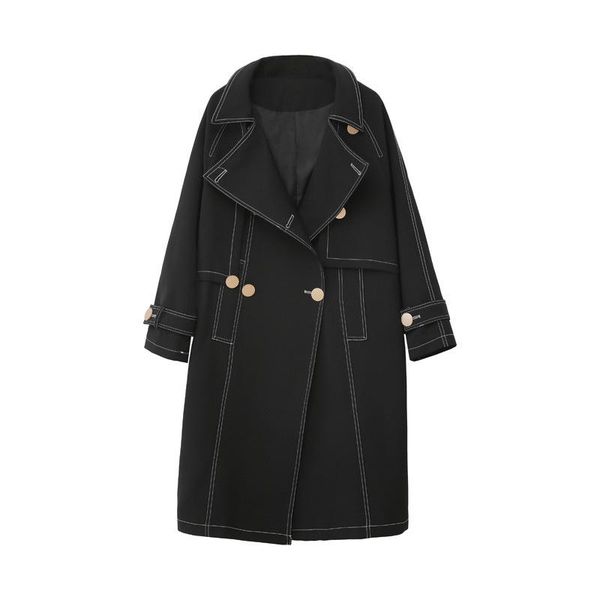 women's trench coats black denim casual coat for women lapel long sleeve double breasted korean female 2021 autumn clothes, Tan;black
women's trench coats black denim casual coat for women lapel long sleeve double breasted korean female 2021 autumn clothes, Tan;black