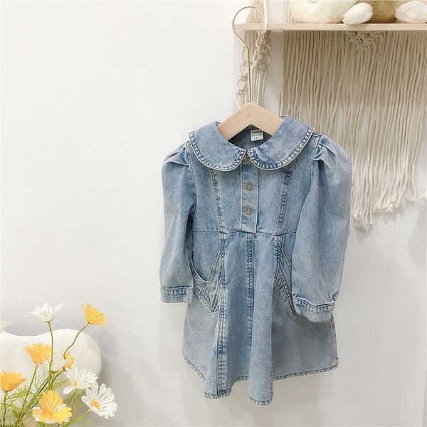 girl's dresses denim dress for girl 2021 spring autumn clothing turn-down collar long sleeve kids knee-length casual a-line, Red;yellow
girl's dresses denim dress for girl 2021 spring autumn clothing turn-down collar long sleeve kids knee-length casual a-line, Red;yellow