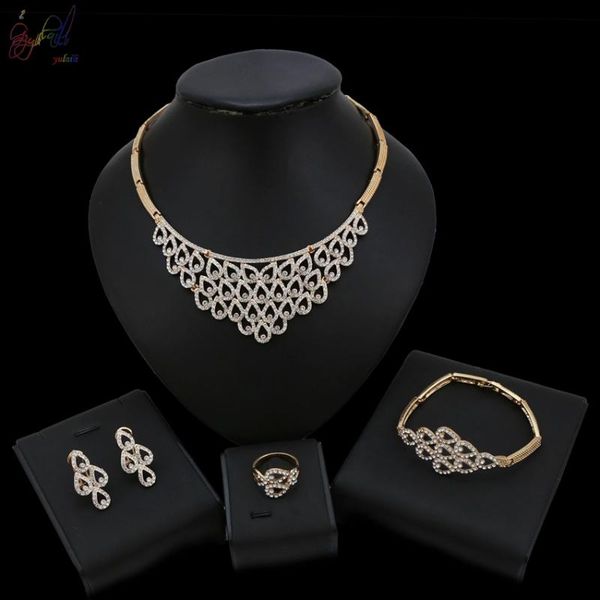 earrings & necklace yulaili full crystal luxury african jewelry sets for women bracelet stud earring ring bridal wedding accessories, Silver
earrings & necklace yulaili full crystal luxury african jewelry sets for women bracelet stud earring ring bridal wedding accessories, Silver