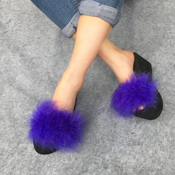 fur furry slide sweet ostrich feather thick bottom beach female sandals hair flip flops women home slippers fenty playform soft, Black
fur furry slide sweet ostrich feather thick bottom beach female sandals hair flip flops women home slippers fenty playform soft, Black