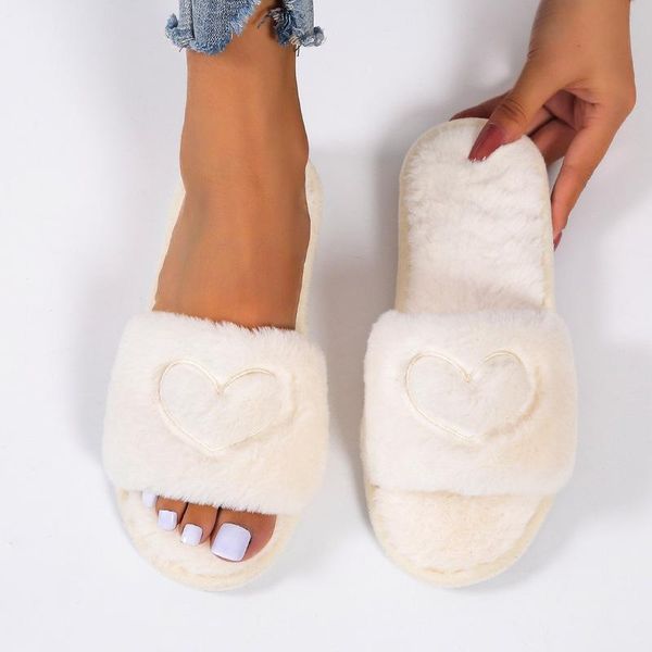 slippers autumn winter fashion women soft round head flat shoes furry suede heart shape comfortable women's casual, Black
slippers autumn winter fashion women soft round head flat shoes furry suede heart shape comfortable women's casual, Black