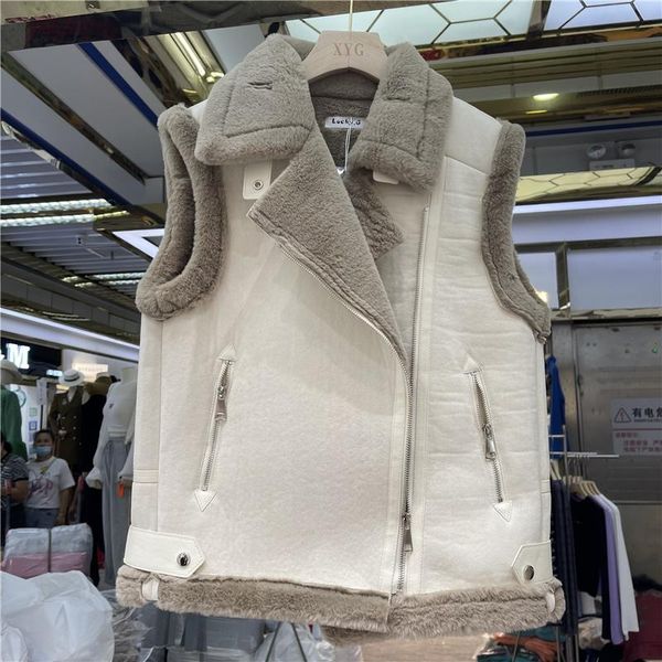 women's leather & faux autumn winter 2021 women suede vest ladies fleece lined imitation pu waistcoat female sleeveless motorcycle outw, Black
women's leather & faux autumn winter 2021 women suede vest ladies fleece lined imitation pu waistcoat female sleeveless motorcycle outw, Black