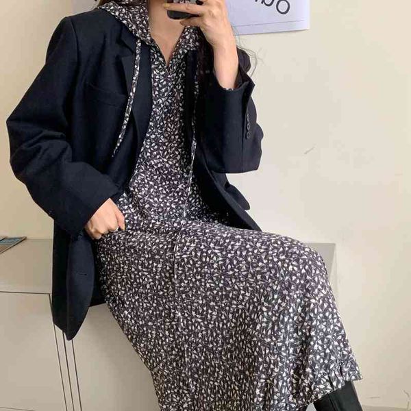 dresses retro chic hooded sweet florals women slim office lady streetwear fashion long es, Black;gray
dresses retro chic hooded sweet florals women slim office lady streetwear fashion long es, Black;gray