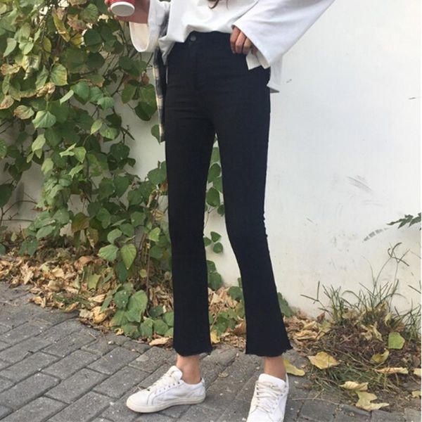 women's jeans korean fashion high waist flare women denim trousers cotton vintage slim spring skinny, Blue
women's jeans korean fashion high waist flare women denim trousers cotton vintage slim spring skinny, Blue