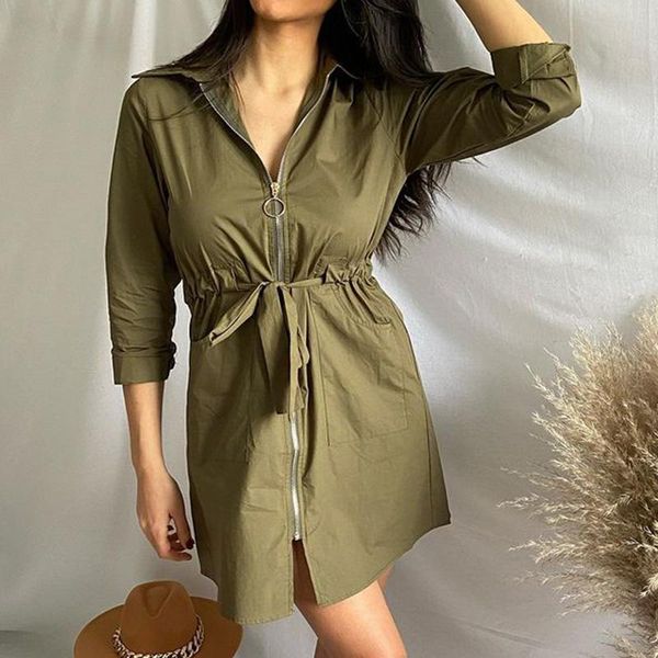casual dresses agong turn down collar women fashion drawstring a line mini dress elegant three quarter female ladies, Black;gray
casual dresses agong turn down collar women fashion drawstring a line mini dress elegant three quarter female ladies, Black;gray