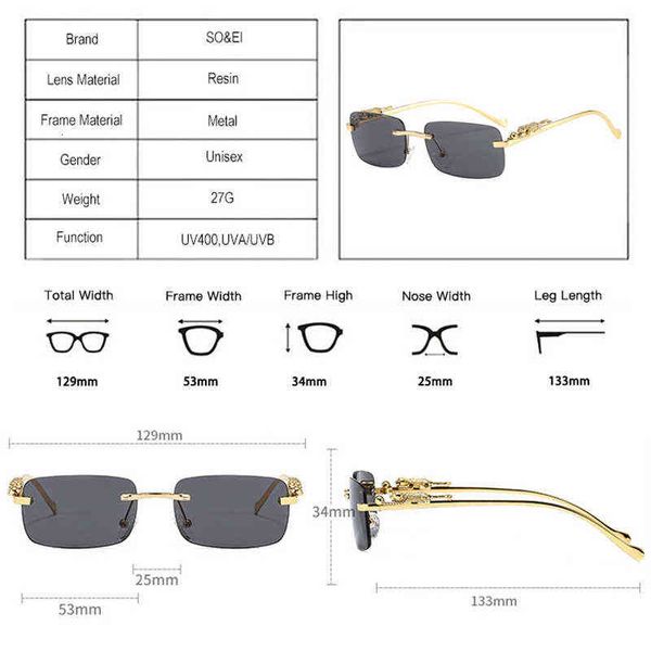luxury designer sunglasses so&ei fashion rimless rectangle women retro cheetah decoration clear ocean lens eyewear men sun glasses shades uv, White;black
luxury designer sunglasses so&ei fashion rimless rectangle women retro cheetah decoration clear ocean lens eyewear men sun glasses shades uv, White;black