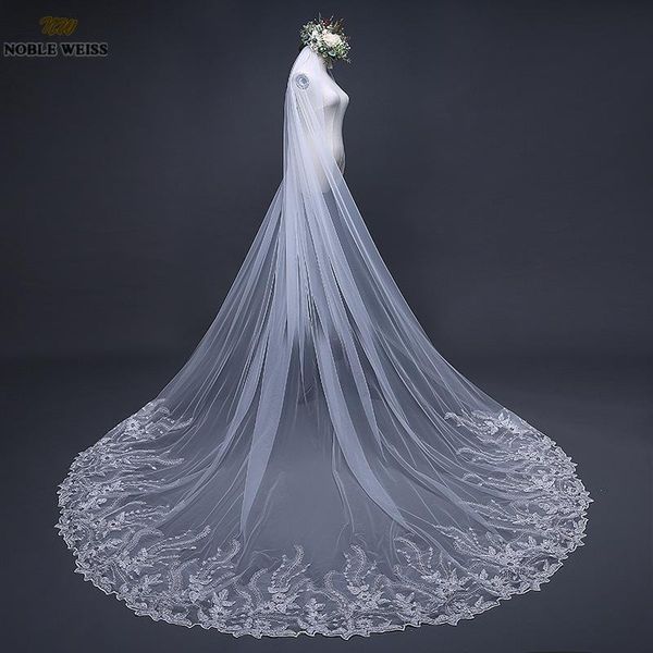 bridal veils long cathedral wedding with comb lace one layer accessoire mariage bride veil mantilla de novia, Black
bridal veils long cathedral wedding with comb lace one layer accessoire mariage bride veil mantilla de novia, Black
