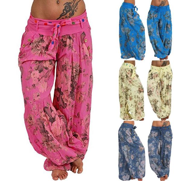 women's pants women ladies printed pocket band width loose leg casual cargo breeches for & capris, Black;white
women's pants women ladies printed pocket band width loose leg casual cargo breeches for & capris, Black;white