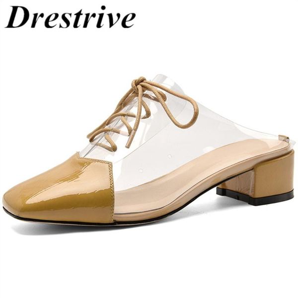 dress shoes drestrive women pumps patent leather pvc mid thick heels 4 cm lace up cow female summer mules square toe, Black
dress shoes drestrive women pumps patent leather pvc mid thick heels 4 cm lace up cow female summer mules square toe, Black