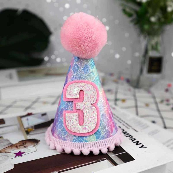 1pcs baby mermaid crown number hat cap for kids children 1/2/3 years old birthday party decorations
1pcs baby mermaid crown number hat cap for kids children 1/2/3 years old birthday party decorations