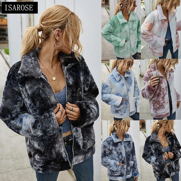 isarose winter warm coat jackets tie dye coral fleece zipper long sleeve turn-down collar casual streetwear women fluffy 210422, Black;brown
isarose winter warm coat jackets tie dye coral fleece zipper long sleeve turn-down collar casual streetwear women fluffy 210422, Black;brown