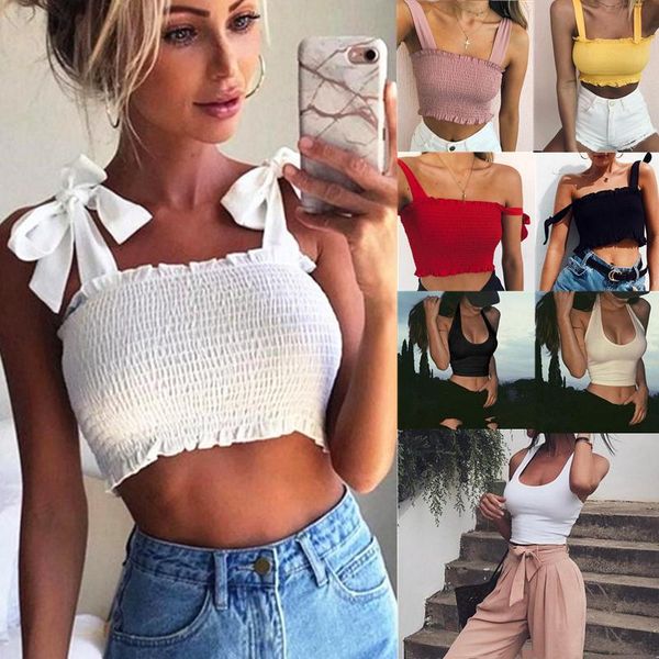 women's tanks & camis women tank casual short bow vest bandage square collar many style crop tees, White
women's tanks & camis women tank casual short bow vest bandage square collar many style crop tees, White