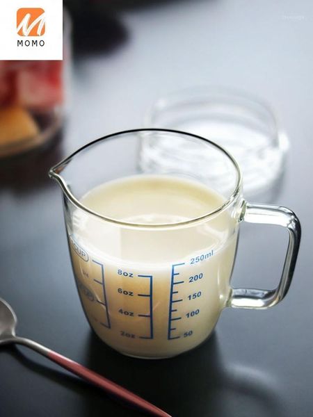 japanese-style simple glass tea cup household heat-resistant milk with scale measuring transparent lid storage bottles & jars
japanese-style simple glass tea cup household heat-resistant milk with scale measuring transparent lid storage bottles & jars