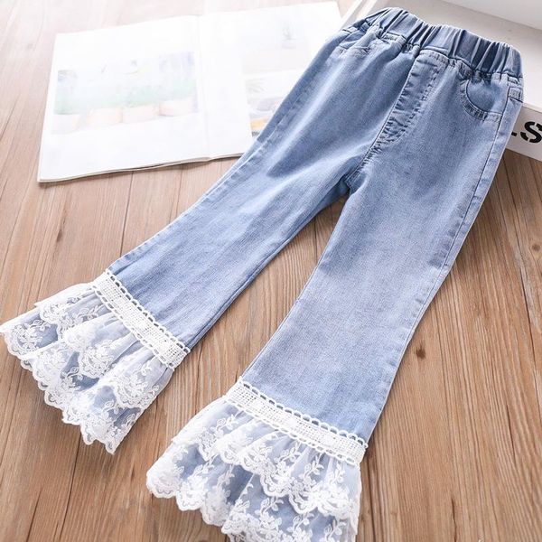jeans kids boot cut pants baby girls lace denim trousers for children children's clothing 3-8 years, Blue
jeans kids boot cut pants baby girls lace denim trousers for children children's clothing 3-8 years, Blue