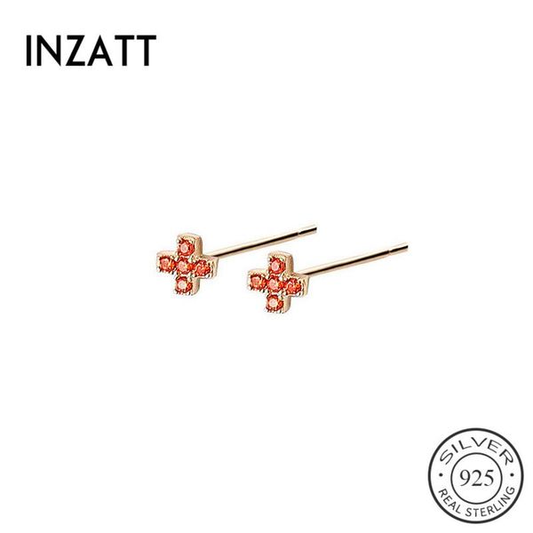 inzareal 925 sterling silver zircon cross stud earrings for fashion woman cute fine jewelry minimalist accessories gift, Golden;silver
inzareal 925 sterling silver zircon cross stud earrings for fashion woman cute fine jewelry minimalist accessories gift, Golden;silver