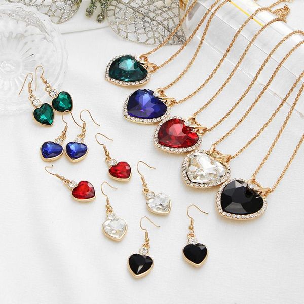 earrings & necklace women bridal wedding jewelry set charm crystal water drop pendant necklaces sets shininy cubic zircon bijoux femme, Silver
earrings & necklace women bridal wedding jewelry set charm crystal water drop pendant necklaces sets shininy cubic zircon bijoux femme, Silver