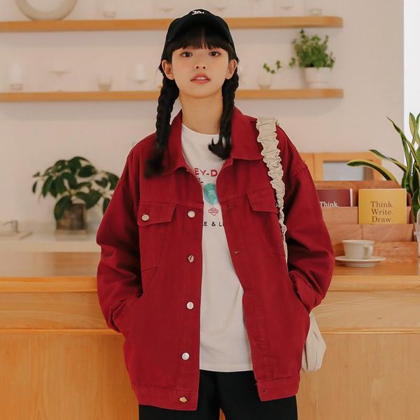 women's jackets early spring korean version of ins trend fashion retro lapel single-breasted tooling jacket denim ladies, Black;brown
women's jackets early spring korean version of ins trend fashion retro lapel single-breasted tooling jacket denim ladies, Black;brown