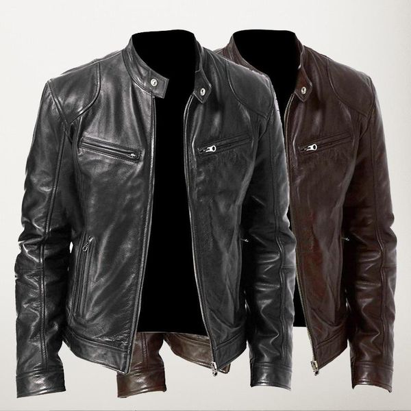 men's jackets pu leather zipper casual waterproof autumn winter oversized hooded outerwears pockets windproof solid jacket coats, Black;brown
men's jackets pu leather zipper casual waterproof autumn winter oversized hooded outerwears pockets windproof solid jacket coats, Black;brown