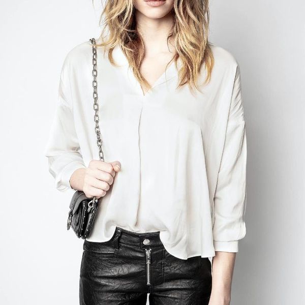 women's blouses & shirts 2021 summer satin long-sleeved smooth fabric lapel white shirt womens
women's blouses & shirts 2021 summer satin long-sleeved smooth fabric lapel white shirt womens