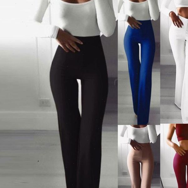fashion solid color elastic women pant leggings flare loose casual trousers clothing vestidos, Black;white
fashion solid color elastic women pant leggings flare loose casual trousers clothing vestidos, Black;white