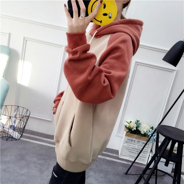 women's hoodies & sweatshirts women winter autumn plus velvet thick drop-shoulder patchwork hooded loose casual fashion letter harajuku, Black
women's hoodies & sweatshirts women winter autumn plus velvet thick drop-shoulder patchwork hooded loose casual fashion letter harajuku, Black