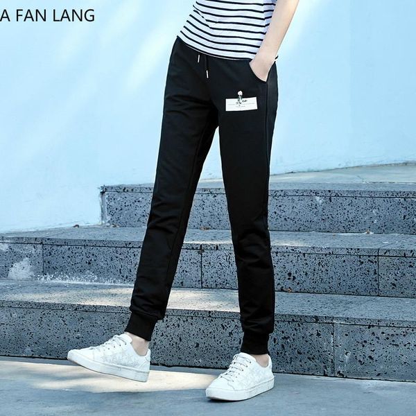 women's pants & capris a fan lang women autumn thin casual sweat harem rose applique trousers streetwear woman's runing sports, Black;white
women's pants & capris a fan lang women autumn thin casual sweat harem rose applique trousers streetwear woman's runing sports, Black;white
