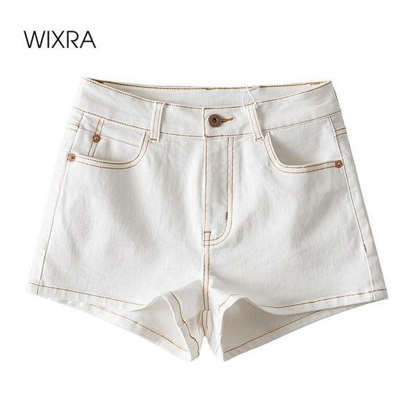 wixra summer white solid demin shorts button pockets street style high waist casual streetwear for women 210419, White;black
wixra summer white solid demin shorts button pockets street style high waist casual streetwear for women 210419, White;black