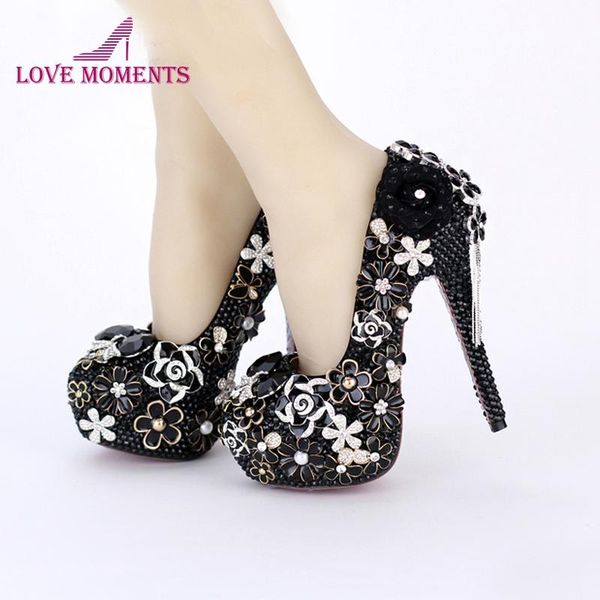 womens high heel shoes black pearl wedding bridal dress round toe banquet party rhinestone pumps 5 inches stiletto heels
womens high heel shoes black pearl wedding bridal dress round toe banquet party rhinestone pumps 5 inches stiletto heels