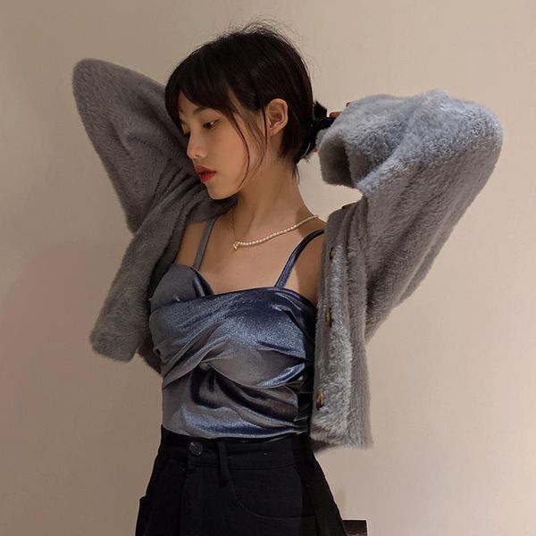 women's tanks & camis korean style camisole women tank female autumn sleeveless velvet crop womens with bra 5colors, White
women's tanks & camis korean style camisole women tank female autumn sleeveless velvet crop womens with bra 5colors, White