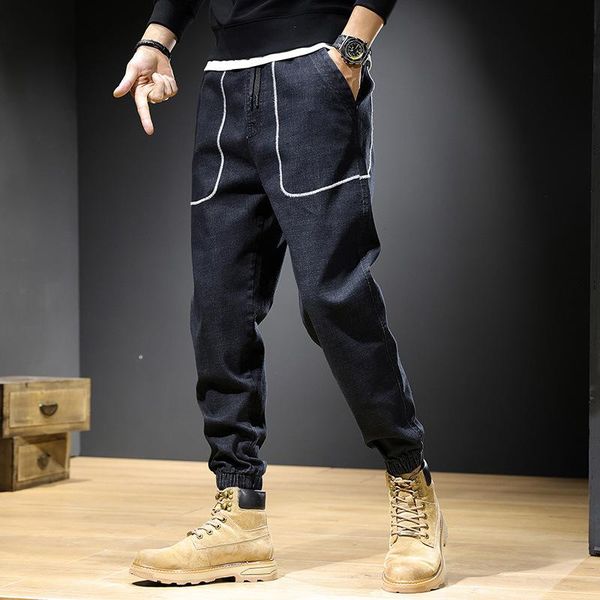 men's jeans 2021 autumn oversize loose denim man pockets bunch of foot stretch solid color casual bleached washed trousers male, Blue
men's jeans 2021 autumn oversize loose denim man pockets bunch of foot stretch solid color casual bleached washed trousers male, Blue