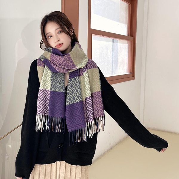 bow ties scarf female 2021 imitation cashmere japan and south korea sweet medium length printed warm lattice, Black;gray
bow ties scarf female 2021 imitation cashmere japan and south korea sweet medium length printed warm lattice, Black;gray