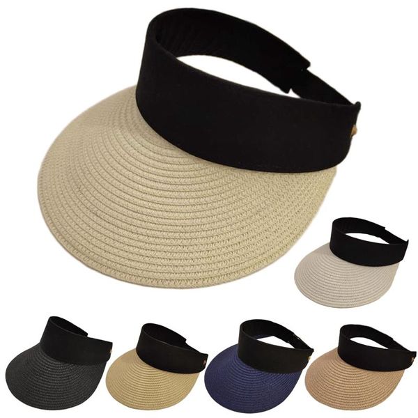 wide brim hats 2021 women sun handmade straw visor caps parent-child summer hat empty beach foldable removable, Blue;gray
wide brim hats 2021 women sun handmade straw visor caps parent-child summer hat empty beach foldable removable, Blue;gray