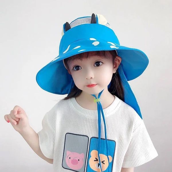 children's empty summer version contrast color sunscreen net men's and women's baby big brim fisherman hat with shawl, Yellow
children's empty summer version contrast color sunscreen net men's and women's baby big brim fisherman hat with shawl, Yellow