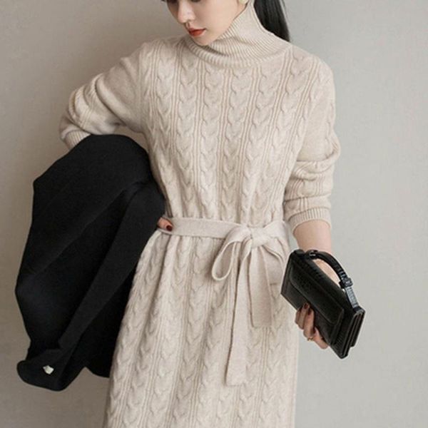casual dresses winter turtleneck sweater dress women elegant french slim straight knitted ladies lazy midi long robe vestidos, Black;gray
casual dresses winter turtleneck sweater dress women elegant french slim straight knitted ladies lazy midi long robe vestidos, Black;gray