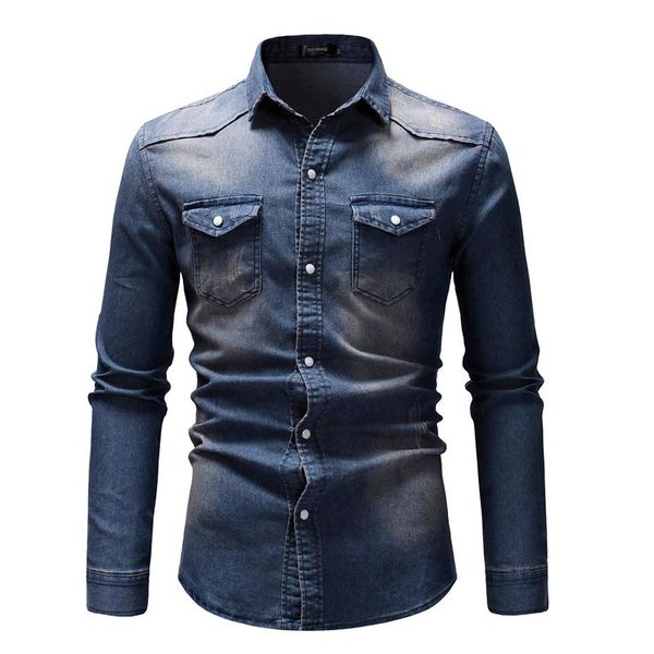 men's jackets denim shirts retro autumn&winter long sleeve pocket blouse oversized streetwear, Black;brown
men's jackets denim shirts retro autumn&winter long sleeve pocket blouse oversized streetwear, Black;brown