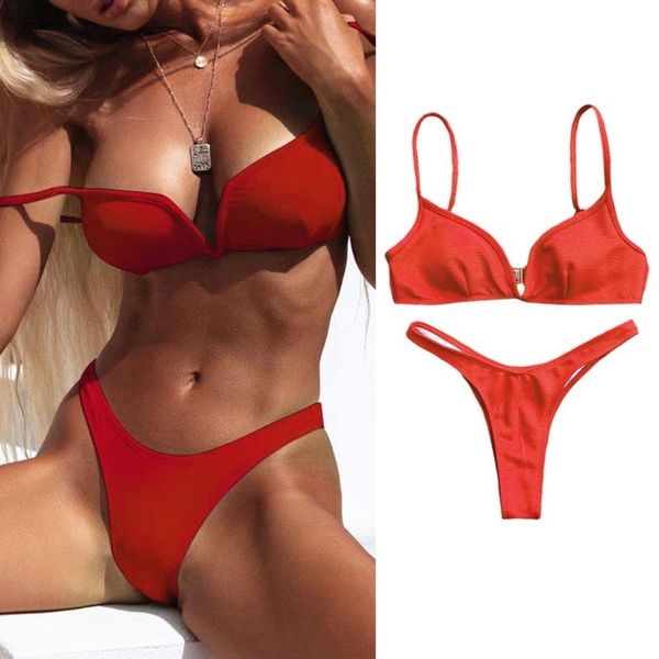 women's swimwear women bikini set solid color push-up brazilian swimsuit high cut beachwear, White;black
women's swimwear women bikini set solid color push-up brazilian swimsuit high cut beachwear, White;black