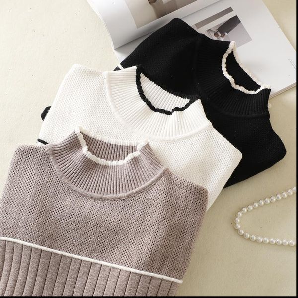 striped color block turtleneck womens sweater atumn winter thick warm pullovers soft cotton ribbed knitwear, White;black
striped color block turtleneck womens sweater atumn winter thick warm pullovers soft cotton ribbed knitwear, White;black